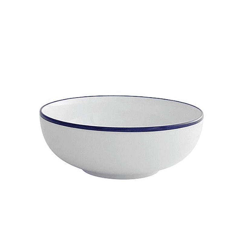 Canteen 12 Piece Dinner Set, White/Blue