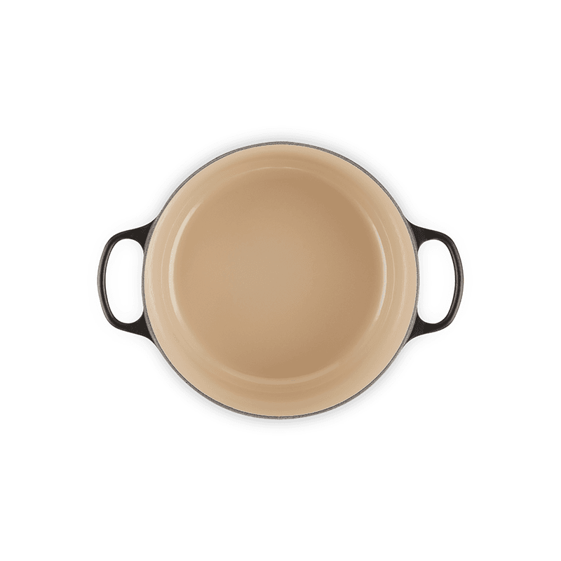 Signature Cast Iron Round casserole, 22cm - 3.3 litre, Satin Black