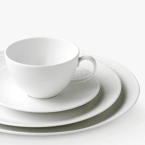 Image showing the Gio Teacup and saucer, White/ Bone China product.