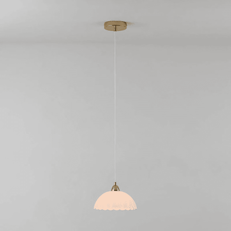 Flower Pendant Light, H187.5cm, Opal