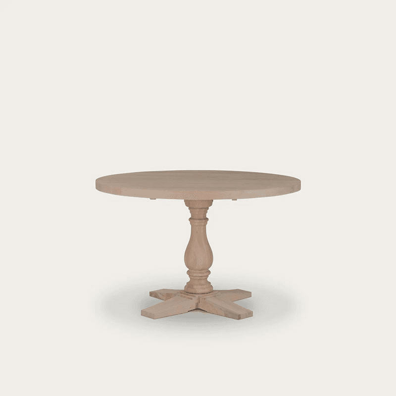 Balmoral 4-Seater Round Dining Table, Natural Oak