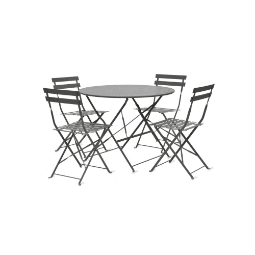 Image showing the Rive Droite 5 Piece Bistro Set, Carbon product.