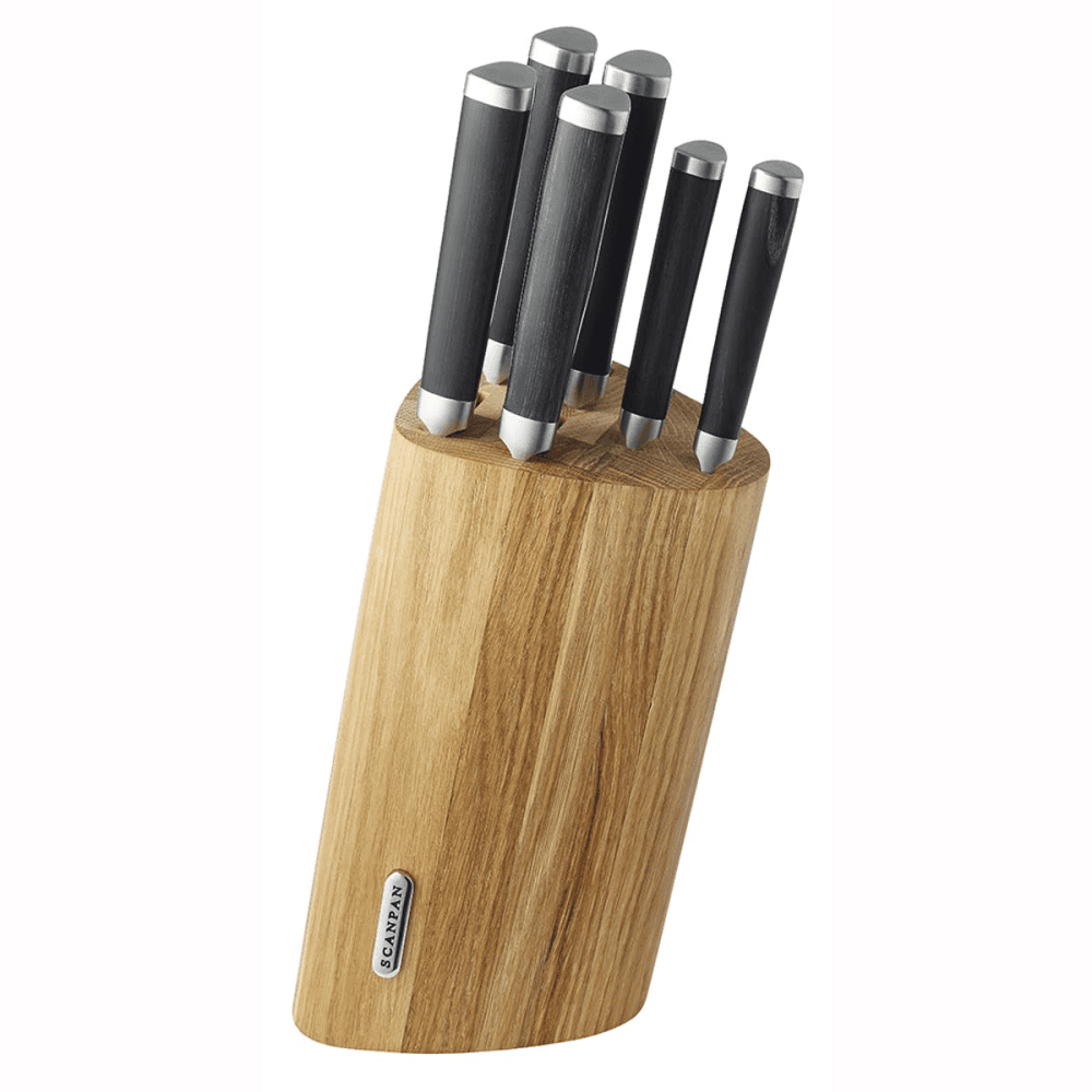 Maitre D 6pc Knife Block Set, Metallic