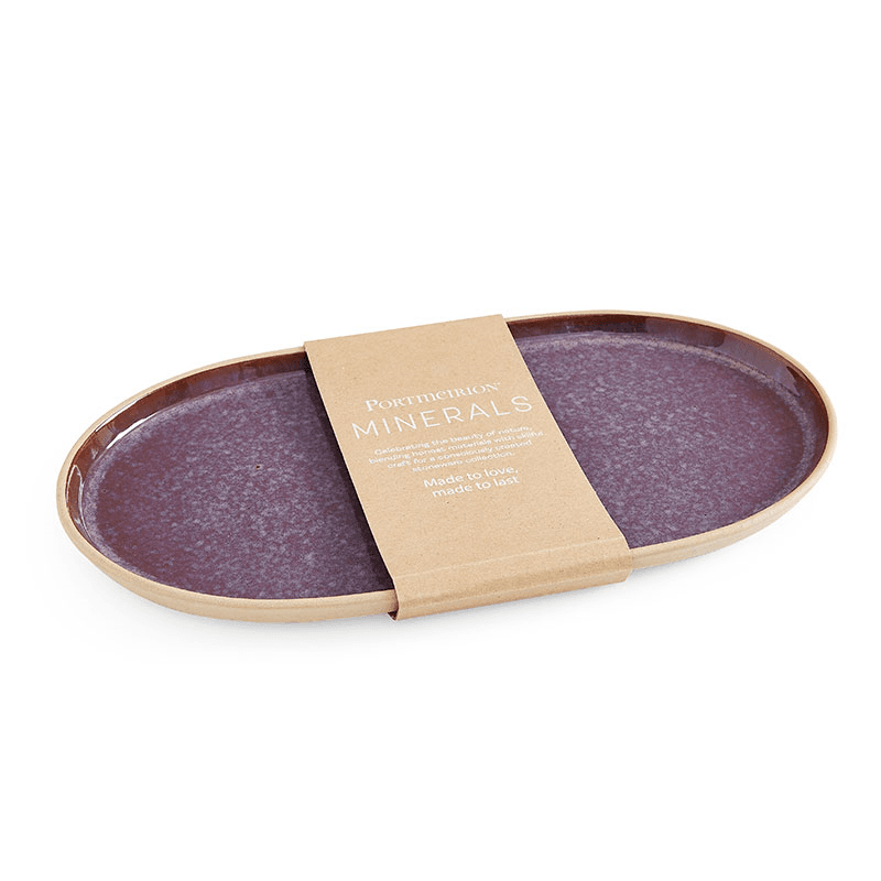 Minerals Oval Platter, L35 x W19cm, Amethyst