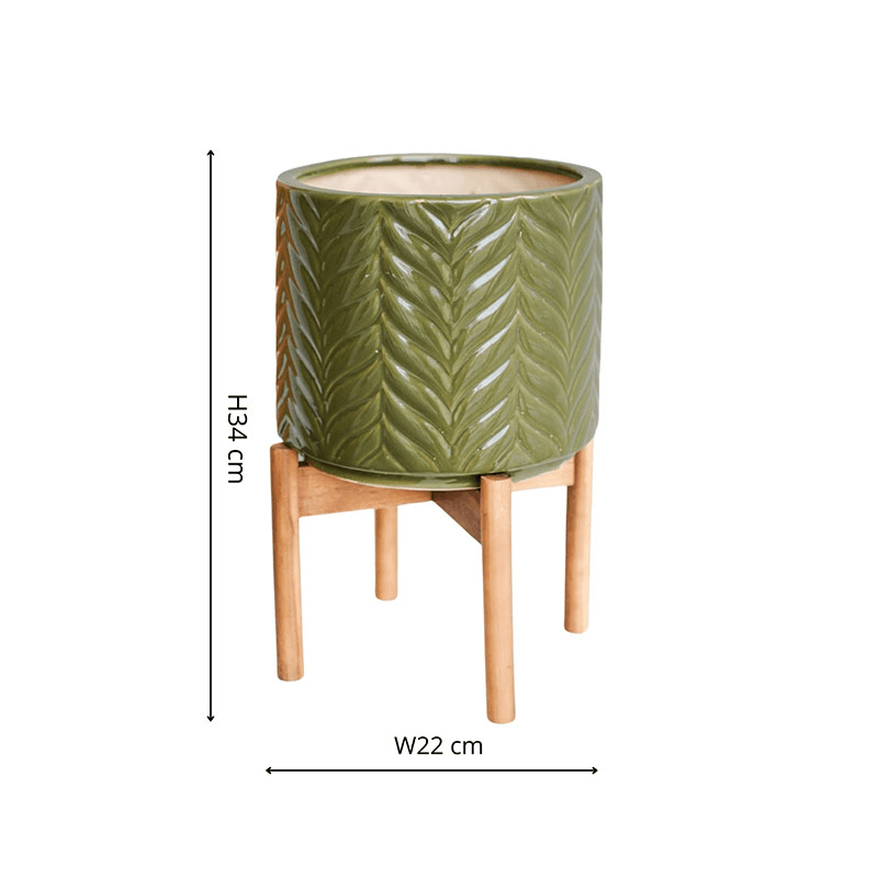 Aspen Planter, D28cm, Olive