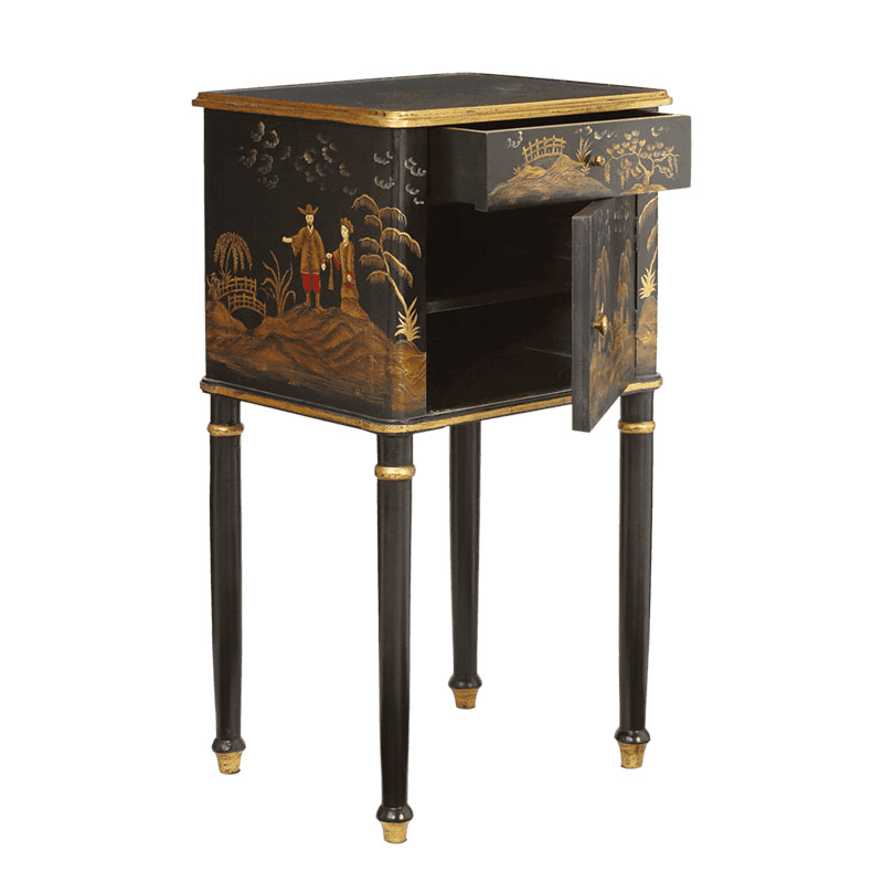 Xin Bedside table, W45 x D37 x H80cm, Black