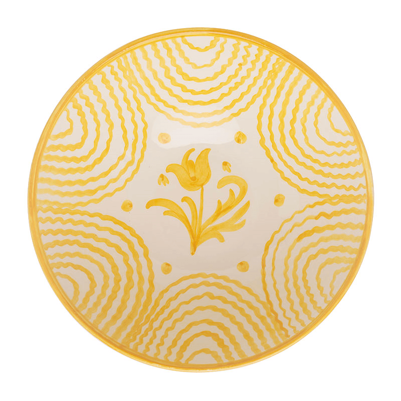 Flor Serving Bowl, D31cm, Yellow