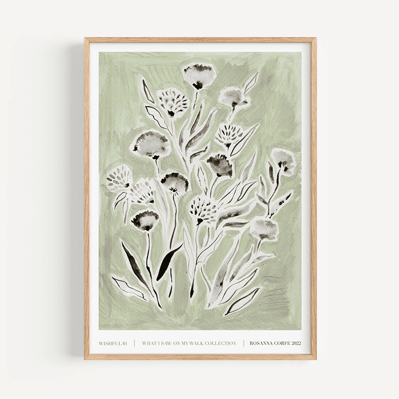 Wishful Recycled Paper Print, A3, Green