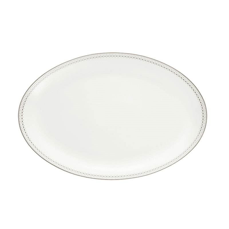 Malmaison Impériale Oval Platter, L38cm, Platinum