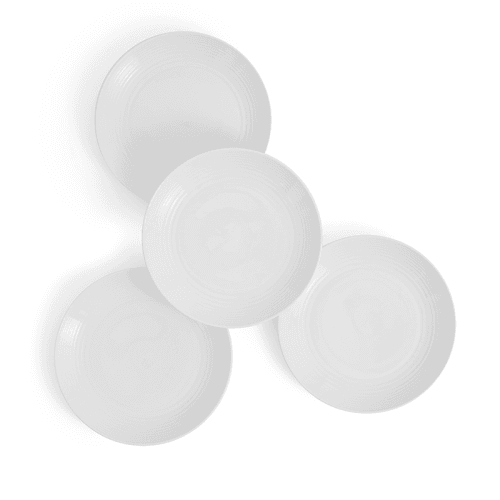 Image showing the Gordon Ramsay Maze Set of 4 Plates, D22cm, White product.
