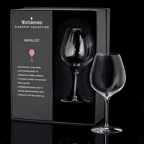 Image showing the Elegance Collection Pair of merlot glasses product.