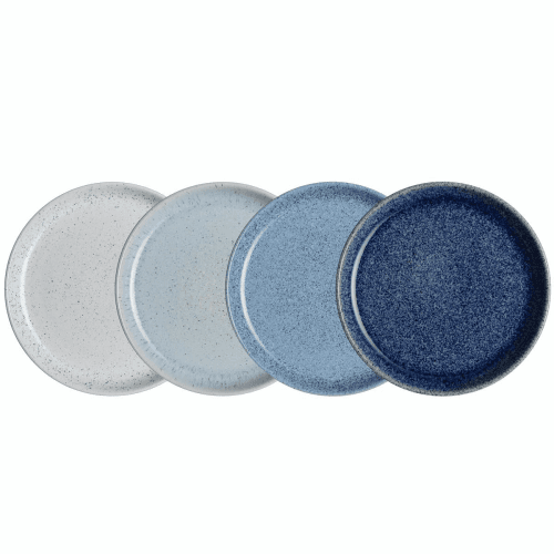 Image showing the Studio Blue Set of 4 Coupe Plates, D21cm product.