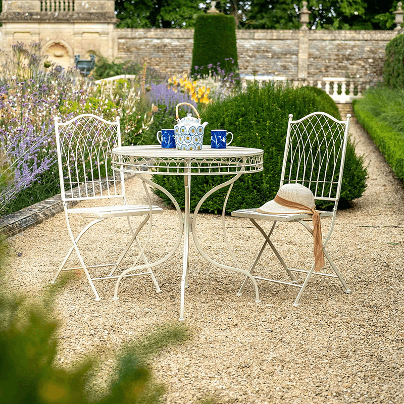 Hampton 3 Piece Bistro Set, Cream