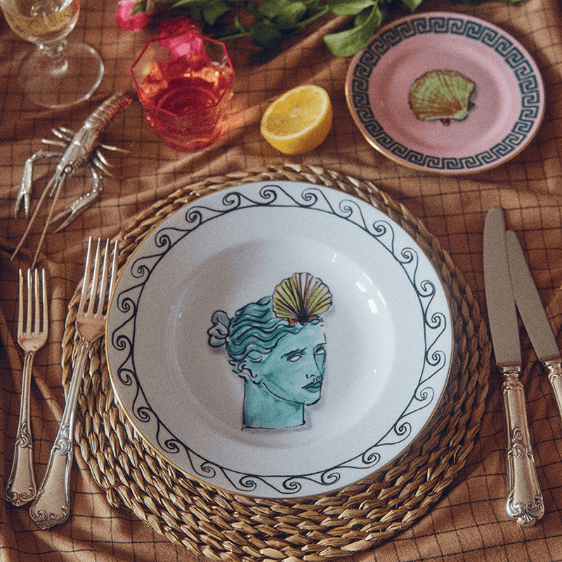 Il Viaggio Di Nettuno Plate, D16cm, Pink