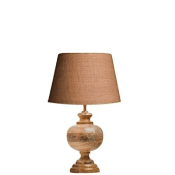Venus Table Lamp Base only, H35cm, Natural Wood