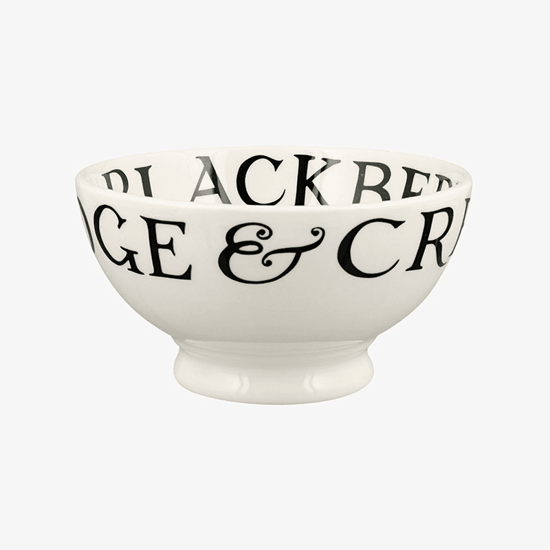 Black Toast French Bowl, D12.5cm, Cream