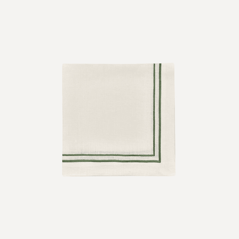 Sophie Classic Two Cord Napkin, 50cm, Moss