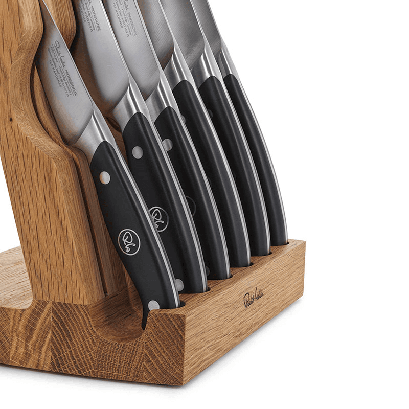 Professional 7 Piece Knife Block Set, Oak