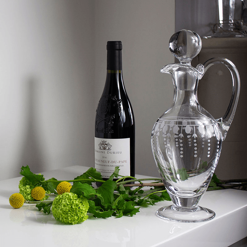 Nouveau Handled Wine Decanter, 800ml, Clear