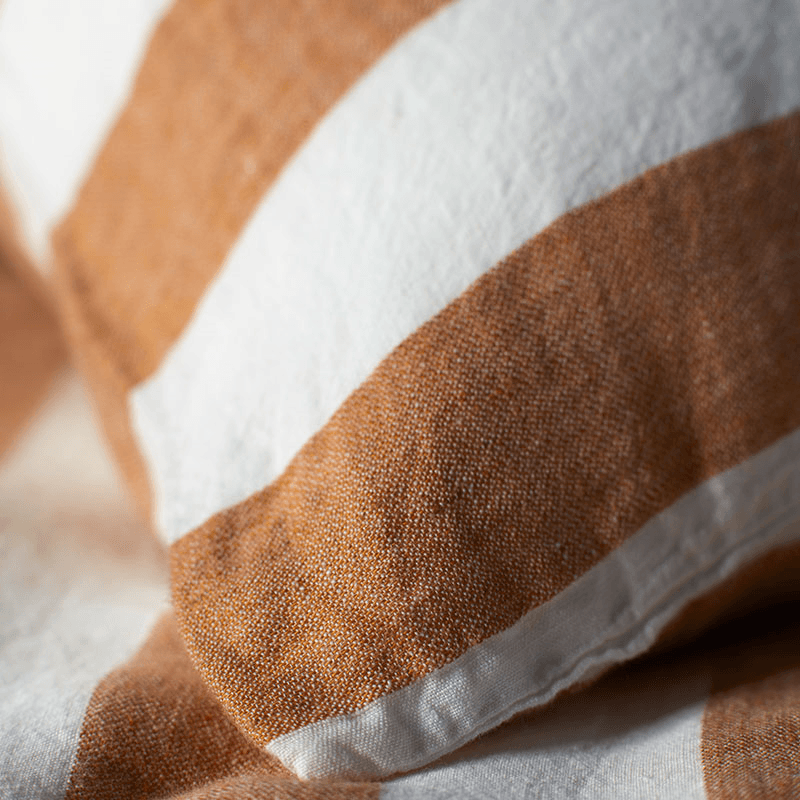 Cora Stripe Pillowcase, Standard, Amber