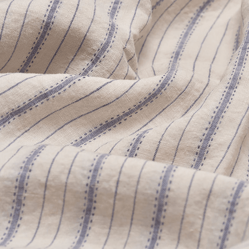 Ticking Stripe Standard  Linen Pillowcase Pair, Dusk Blue
