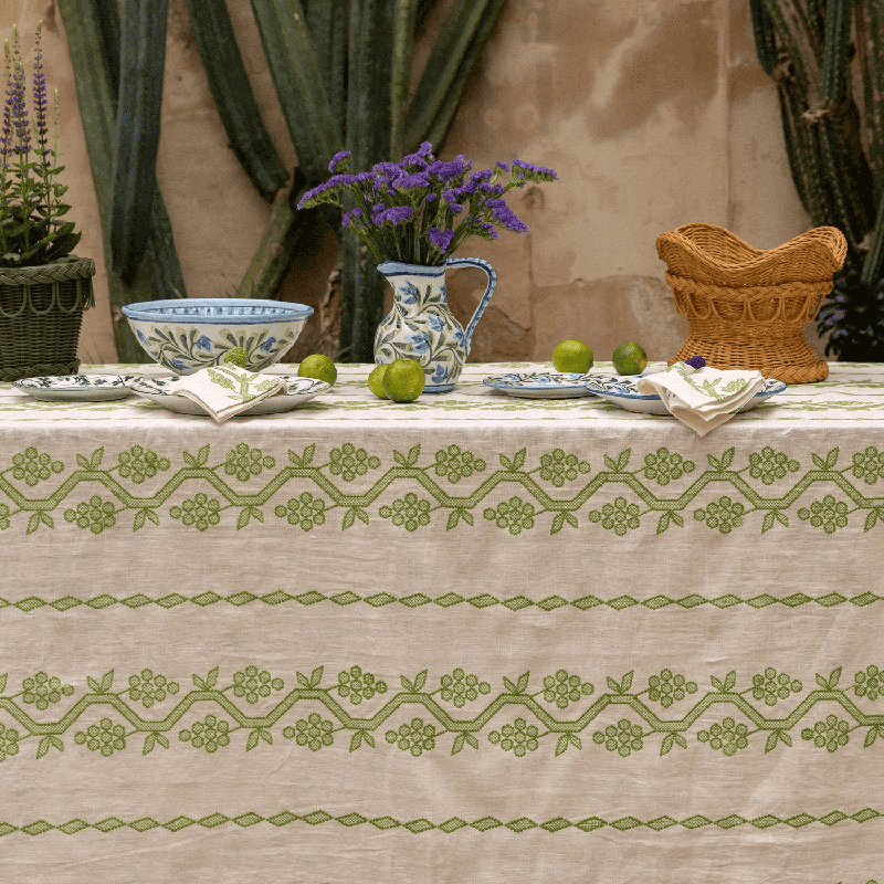 Napa Tablecloth, 180 x 270cm, Green