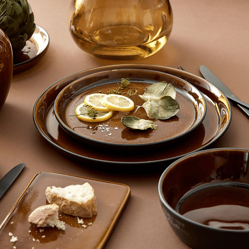 Gastro Plate, D21cm, Amber