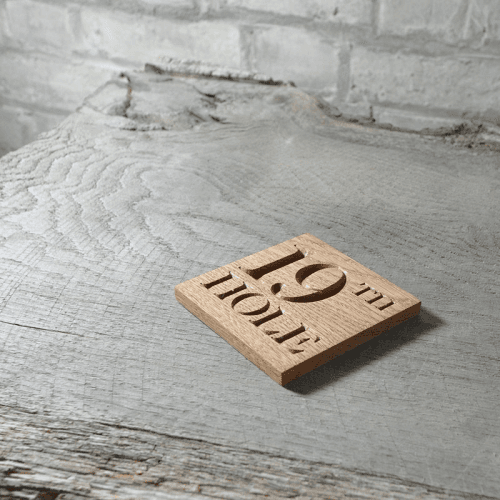 Image showing the 19th Hole Coaster, Oak product.