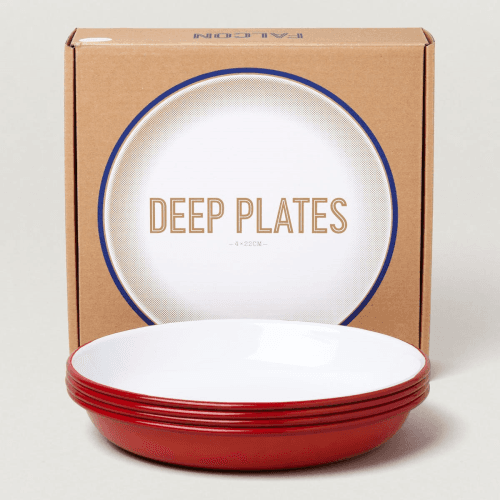 Image showing the Deep Plates Set of Four, Postbox Red product.