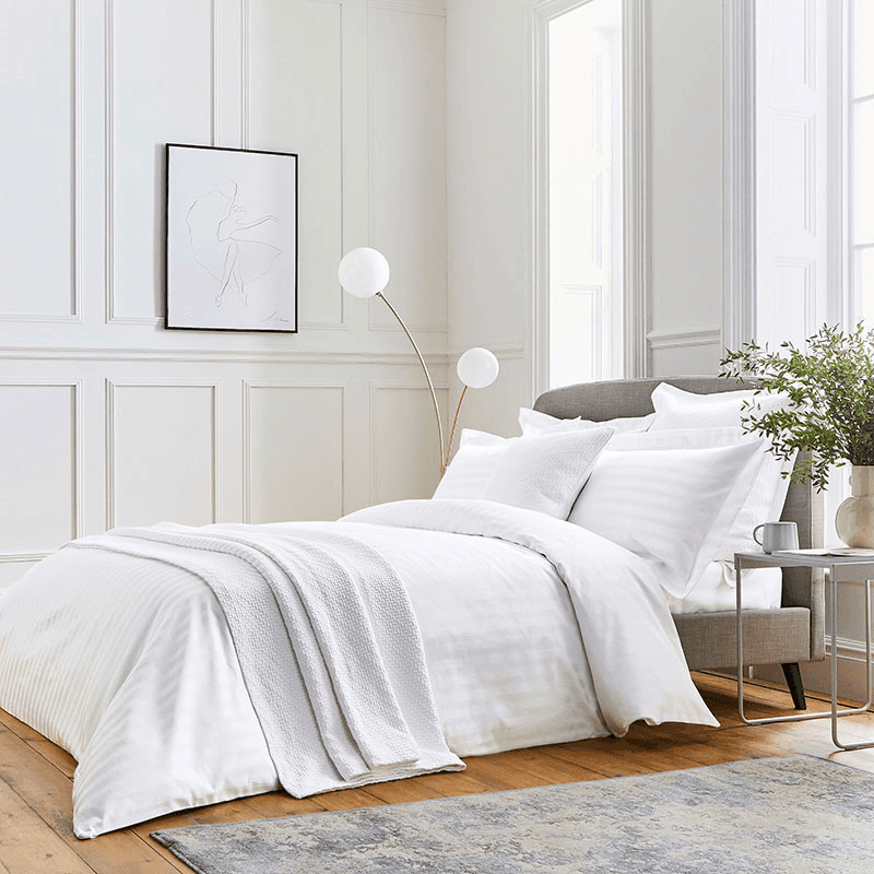 Adan Duvet Cover, Double, White