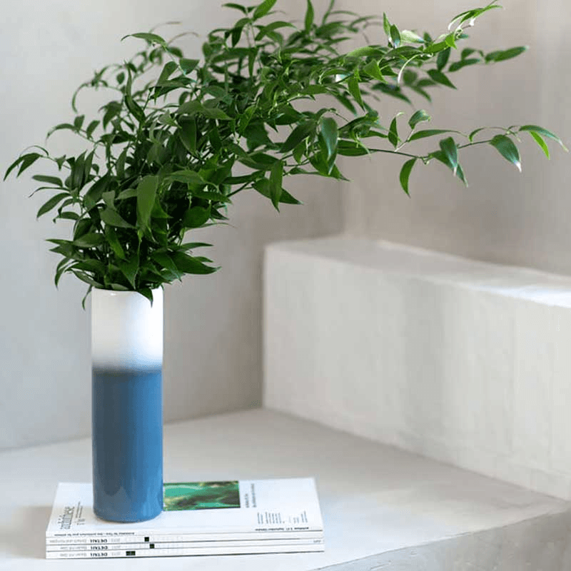 Lave Home Large Cylinder Vase, H25cm, Blue