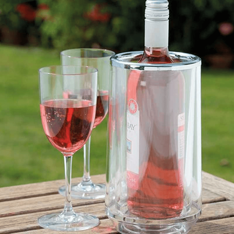 Wine Cooler Wine Cooler, Clear Acrylic and Chrome