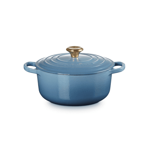 Image showing the Signature Cast Iron Round Casserole, 20cm, Chambray product.