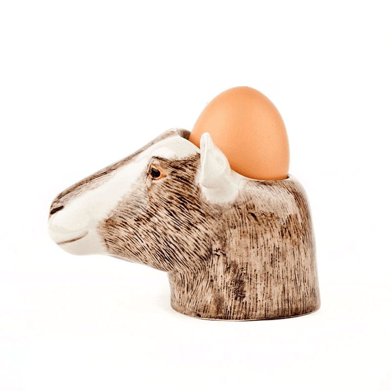 Goat Egg Cup, H9cm, Brown