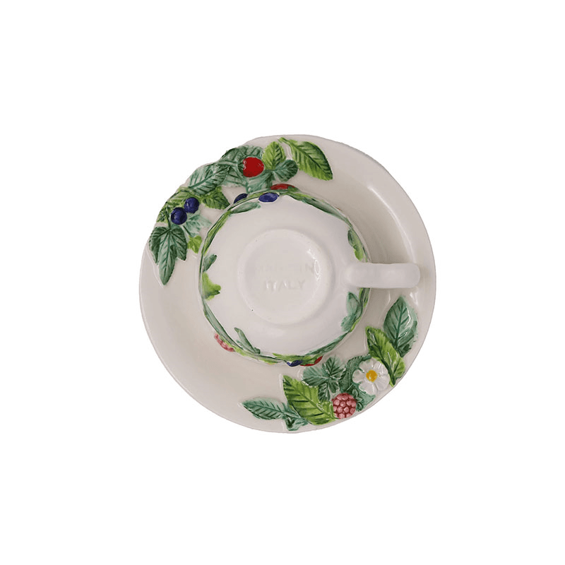 Frutti Di Bosco Set of 2 Teacups & Saucers, 180ml, Multi