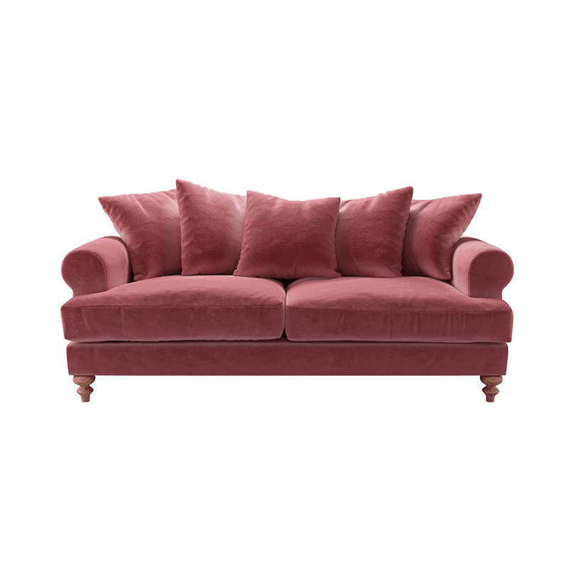 Teddy Three Seater Sofa, Dusty Rose