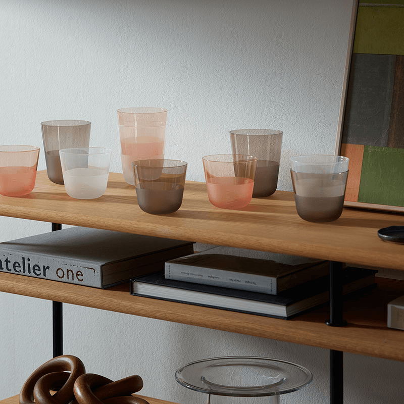 Arc Contrast Set of 2 Tumblers, 380ml, Earth