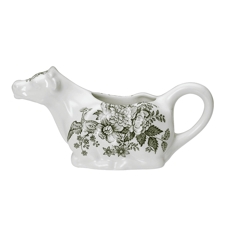 Asiatic Pheasants Cow Creamer, 150ml, Green