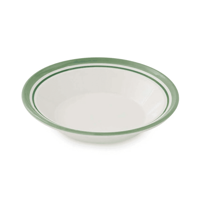 Potter's Stripe Set of 4 Soup Plates, D21cm, Green
