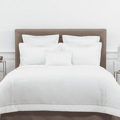 Image showing the Lutece - 300 Thread Count Egyptian Cotton Sateen King duvet cover, 240 x 220cm, Blanc product.