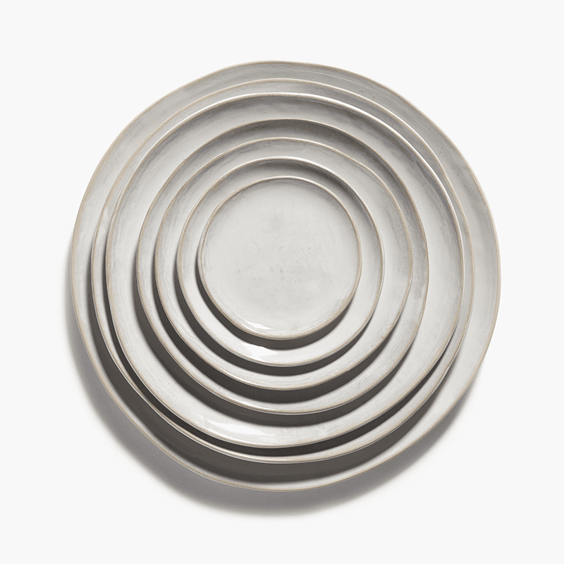 La Mère Set of 2 Plates, D18cm, Off White