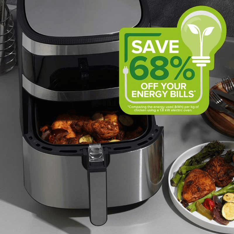 XXL Hot Air Fryer, 8L, Black