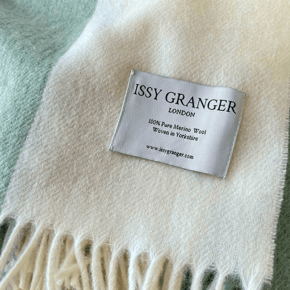 The Millay Merino Lambswool Throw, 140 x 185cm, Green