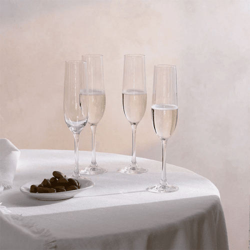 Image showing the Skye Optic Set of 4 Champagne Flutes, Clear product.
