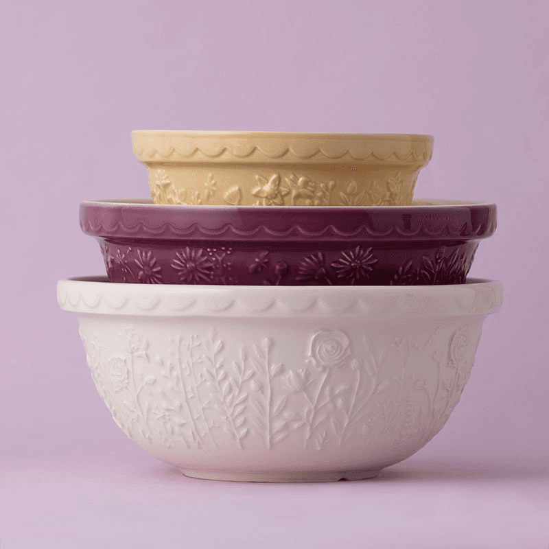 In The Meadow Rose Mixing Bowl, D29cm, Cream