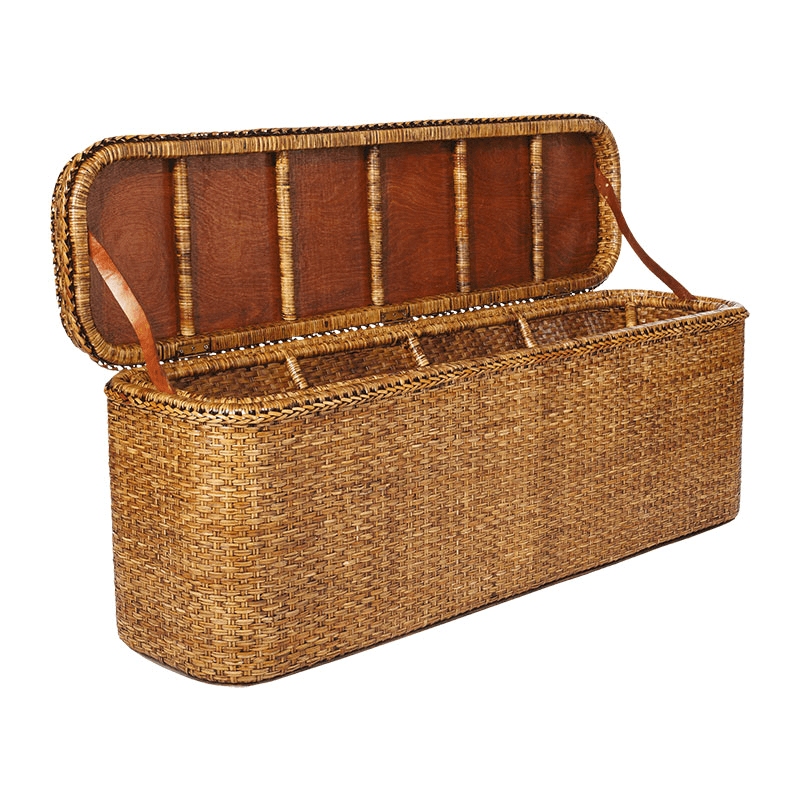 Indochine Bed end chest, W150 x D40 x H55cm