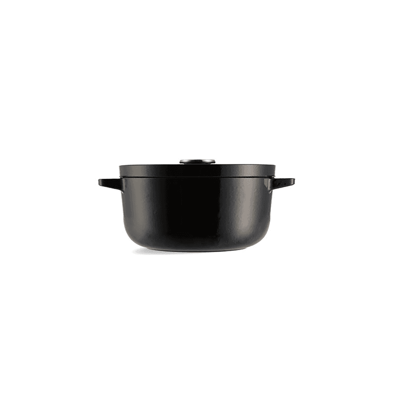 Cast Iron Non-stick Casserole Dish with Lid, 22cm, Onyx