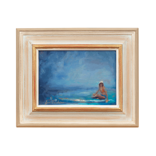 Image showing the Sufer Framed Oil Painting on Board, 23 x 28cm, Multi product.