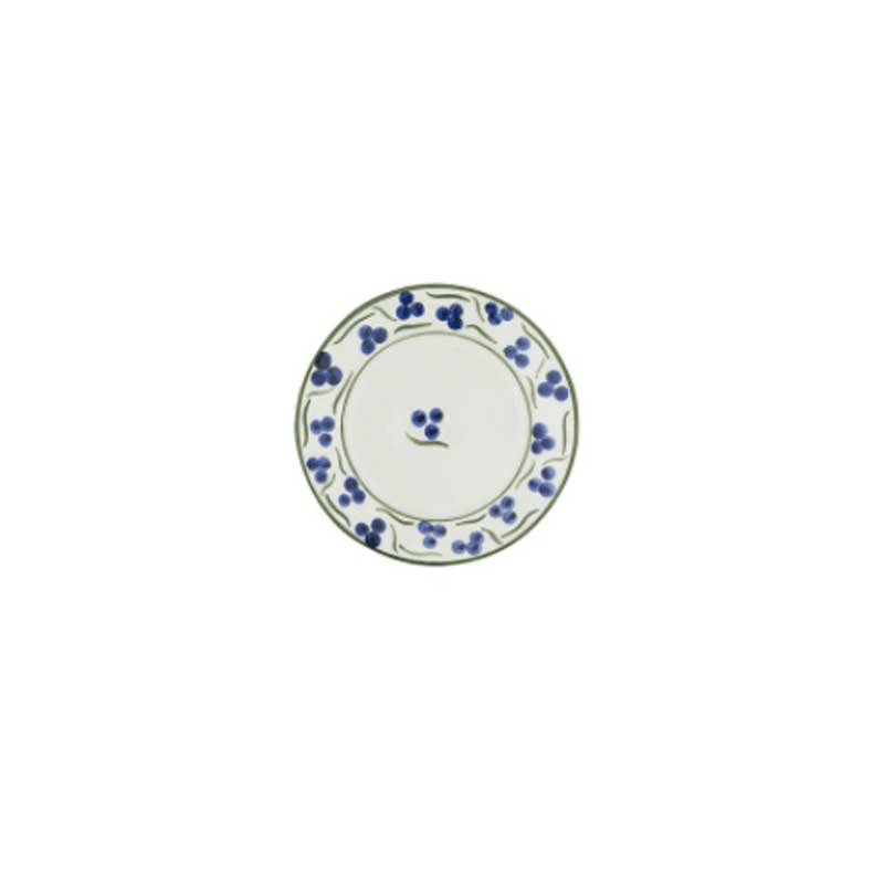 Chintamani Ceramic Plate, small, Blue & Green