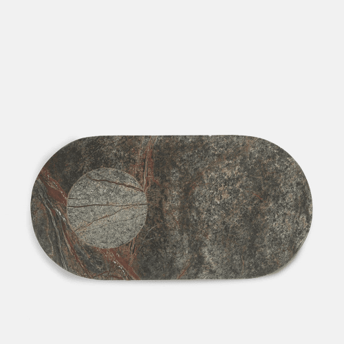 Image showing the Astell Large marble serving board, H19 x W35cm, Green product.